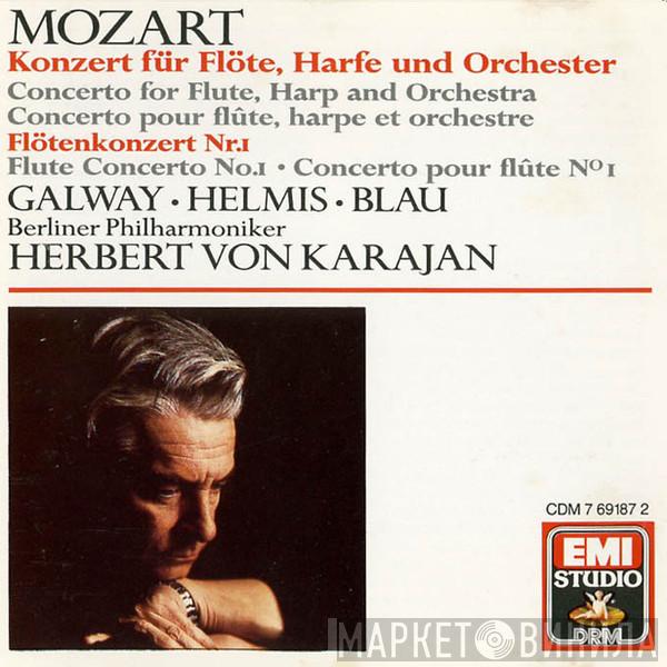 Wolfgang Amadeus Mozart, James Galway, Fritz Helmis, Andreas Blau, Berliner Philharmoniker, Herbert von Karajan - Konzert Für Flöte, Harfe Und Orchester = Concerto For Flute, Harp And Orchestra = Concerto Pour Flûte, Harpe Et Orchestre / Flötenkonzert Nr. 1 = Flute Concerto No. 1 = Concerto Pour Flûte Nº 1