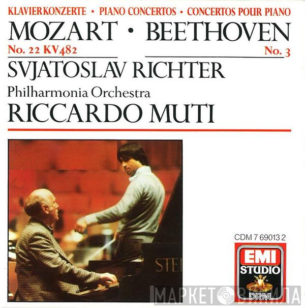 Wolfgang Amadeus Mozart, Ludwig van Beethoven, Sviatoslav Richter, Philharmonia Orchestra, Riccardo Muti - Piano Concertos No. 22 KV 482 / No. 3