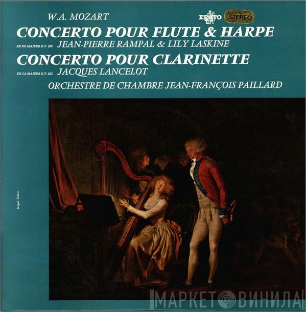 - Wolfgang Amadeus Mozart & Jean-Pierre Rampal , Lily Laskine , Jacques Lancelot , Orchestre De Chambre Jean-François Paillard  Jean-François Paillard  - Concerto Pour Flute & Harpe, Concerto Pour Clarinette