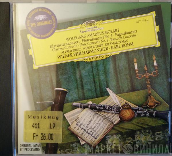 Wolfgang Amadeus Mozart, Alfred Prinz, Werner Tripp, Dietmar Zeman, Wiener Philharmoniker, Karl Böhm - Klarinettenkonzert • Flötenkonzert No. 1 • Fagottkonzert = Clarinet Concerto • Flute Concerto No. 1 • Bassoon Concerto