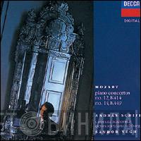 - Wolfgang Amadeus Mozart , András Schiff , Camerata Academica Salzburg  Sándor Végh  - Piano Concertos No. 12, K414, No. 14, K449