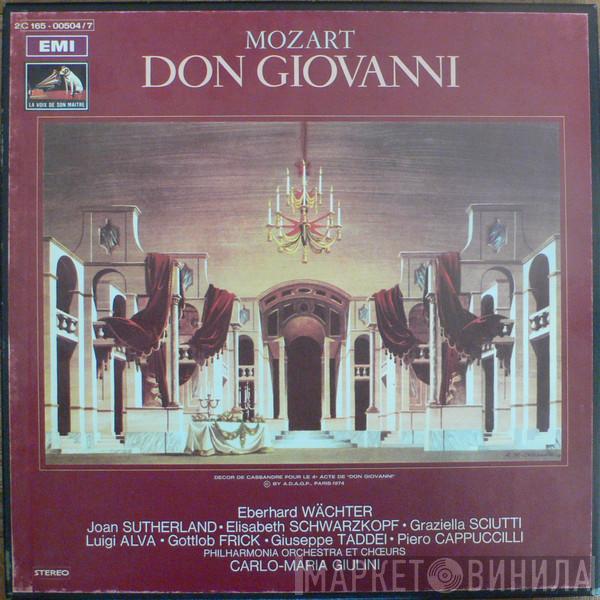 - Wolfgang Amadeus Mozart , Eberhard Wächter , Joan Sutherland , Elisabeth Schwarzkopf , Graziella Sciutti , Luigi Alva , Gottlob Frick , Giuseppe Taddei , Piero Cappuccilli Et Philharmonia Orchestra , Philharmonia Chorus  Carlo Maria Giulini  - Don Giovanni