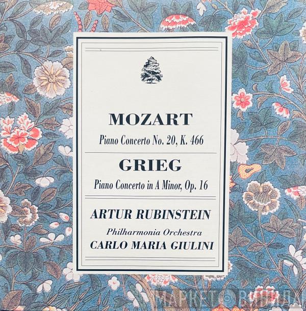 , Wolfgang Amadeus Mozart - Edvard Grieg , Arthur Rubinstein , Philharmonia Orchestra  Carlo Maria Giulini  - Piano Concertos