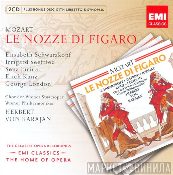 Wolfgang Amadeus Mozart, Elisabeth Schwarzkopf, Irmgard Seefried, Sena Jurinac, Erich Kunz, George London , Wiener Staatsopernchor, Wiener Philharmoniker, Herbert von Karajan - Le Nozze Di Figaro