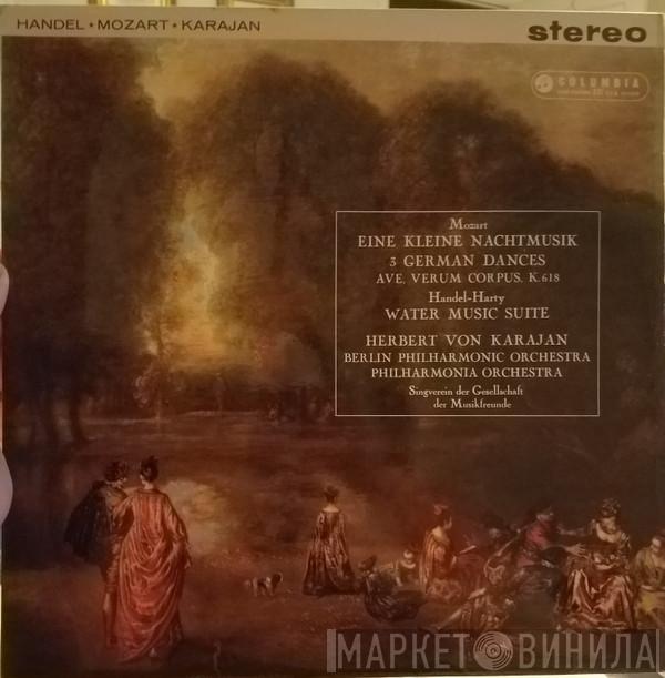 Wolfgang Amadeus Mozart, Georg Friedrich Händel, Sir Hamilton Harty, Herbert von Karajan, Berliner Philharmoniker, Philharmonia Orchestra, Wiener Singverein - Eine Kleine Nachtmusik; 3 German Dances; Ave Verum Corpus K.618; Water Music Suite