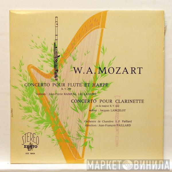 - Wolfgang Amadeus Mozart , Jean-Pierre Rampal , Lily Laskine , Jacques Lancelot  Orchestre De Chambre Jean-François Paillard  - Concerto Pour Flute & Harpe, Concerto Pour Clarinette
