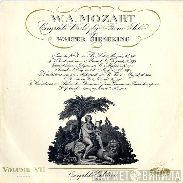 - Wolfgang Amadeus Mozart  Walter Gieseking  - Complete Works For Piano Solo, Volume VII