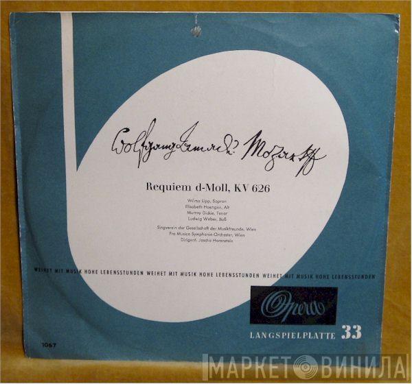 - Wolfgang Amadeus Mozart , Wilma Lipp , Elisabeth Höngen , Murray Dickie , Ludwig Weber , Singverein Der Gesellschaft Der Musikfreunde Dirigent: Vienna Pro Musica Orchestra  Jascha Horenstein  - Requiem D-moll KV 626