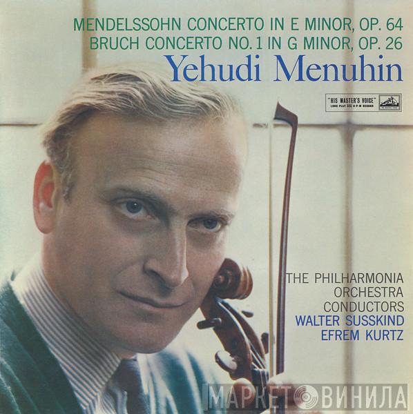 Yehudi Menuhin, Felix Mendelssohn-Bartholdy, Max Bruch, Philharmonia Orchestra, Walter Susskind, Efrem Kurtz - Mendelssohn Concerto In E Minor, Op. 64 / Bruch Concerto No. 1 In G Minor, Op. 26
