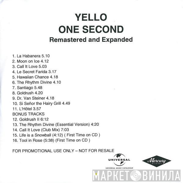  Yello  - One Second - Remastered And Expanded