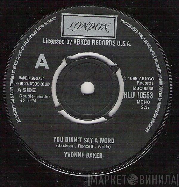 Yvonne Baker, Bobby Paris - You Didn't Say A Word / Night Owl