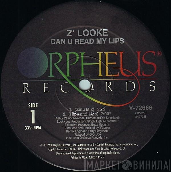 Z'Looke - Can U Read My Lips (Re-mixes January '89)