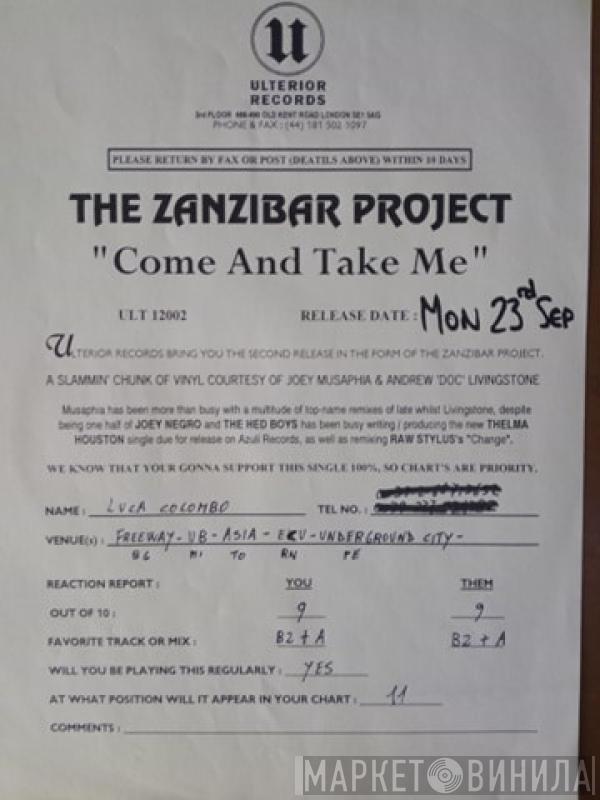 Zanzibar Project - Come And Take Me
