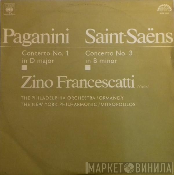 Zino Francescatti, Eugene Ormandy, The Philadelphia Orchestra, Dimitri Mitropoulos, The New York Philharmonic Orchestra, Niccolò Paganini, Camille Saint-Saëns - Concerto No. 1 In D Major / Concerto No. 3 In B Minor