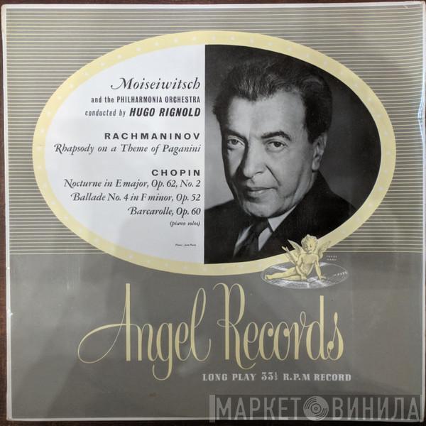and the Benno Moiseiwitsch conducted by Philharmonia Orchestra , Hugo Rignold , Sergei Vasilyevich Rachmaninoff  Frédéric Chopin  - Rhapsody On A Theme Of Paganini / Piano Solos
