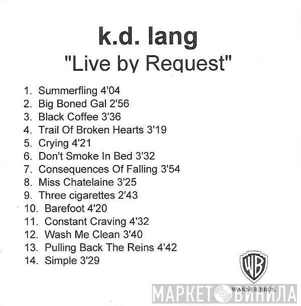  k.d. lang  - Live By Request