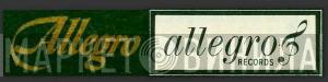 Allegro Records - Винил CD и Кассеты лейбла Allegro Records на сайте МаркетВинила