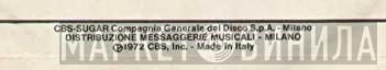 CBS Sugar Compagnia Generale Del Disco S.p.A. - Винил CD и Кассеты лейбла CBS Sugar Compagnia Generale Del Disco S.p.A. на сайте МаркетВинила