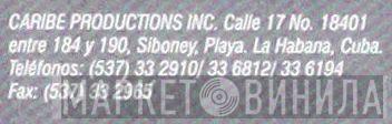 Caribe Productions INC. - Винил CD и Кассеты лейбла Caribe Productions INC. на сайте МаркетВинила