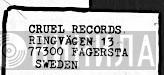 Cruel Records - Винил CD и Кассеты лейбла Cruel Records на сайте МаркетВинила