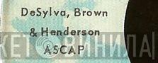 DeSylva, Brown & Henderson - Винил CD и Кассеты лейбла DeSylva, Brown & Henderson на сайте МаркетВинила