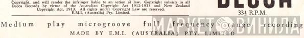 E.M.I. (Australia) Pty. Limited - Винил CD и Кассеты лейбла E.M.I. (Australia) Pty. Limited на сайте МаркетВинила