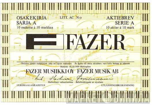 Fazer Musiikki Oy - Винил CD и Кассеты лейбла Fazer Musiikki Oy на сайте МаркетВинила