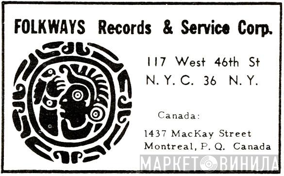 Folkways Records & Service Corp. - Винил CD и Кассеты лейбла Folkways Records & Service Corp. на сайте МаркетВинила