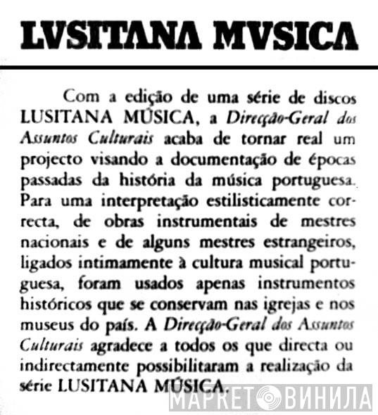 Lusitana Musica - Винил CD и Кассеты лейбла Lusitana Musica на сайте МаркетВинила