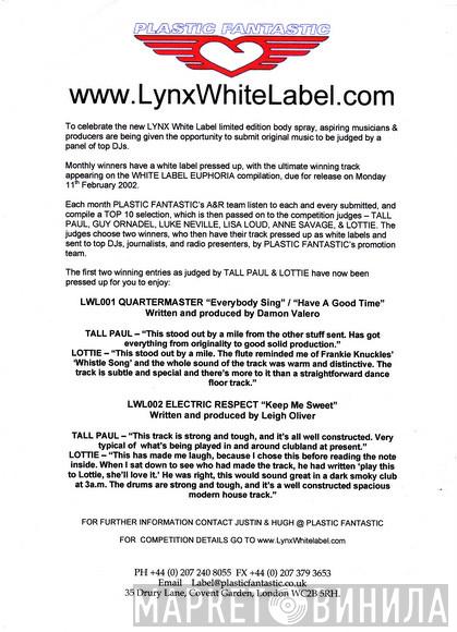 Lynx White Label - Винил CD и Кассеты лейбла Lynx White Label на сайте МаркетВинила