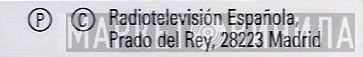 Radiotelevisión Española - Винил CD и Кассеты лейбла Radiotelevisión Española на сайте МаркетВинила