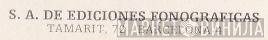 S. A. De Ediciones Fonográficas - Винил CD и Кассеты лейбла S. A. De Ediciones Fonográficas на сайте МаркетВинила