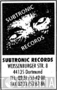 Subtronic Records - Винил CD и Кассеты лейбла Subtronic Records на сайте МаркетВинила