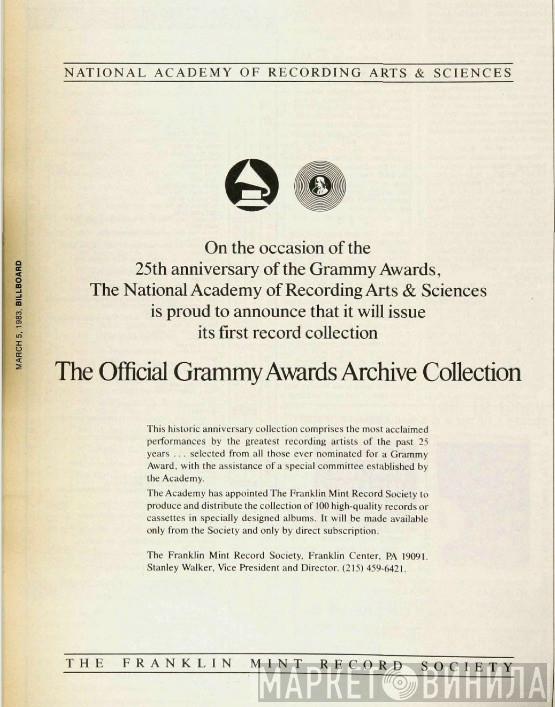 The Official Grammy Awards Archive Collection - Винил CD и Кассеты лейбла The Official Grammy Awards Archive Collection на сайте МаркетВинила