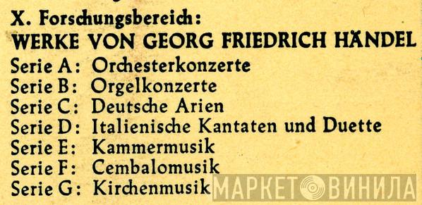 X. Forschungsbereich: Werke Von Georg Friedrich Händel - Винил CD и Кассеты лейбла X. Forschungsbereich: Werke Von Georg Friedrich Händel на сайте МаркетВинила
